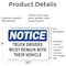 Signmission Truck Drivers Must Remain With Their Vehicle OSHA Notice Sign, Vinyl Decal, 10in W x 7in L, 2PK OS-2PACK-NS-D-710-L-16760 - alternate 4